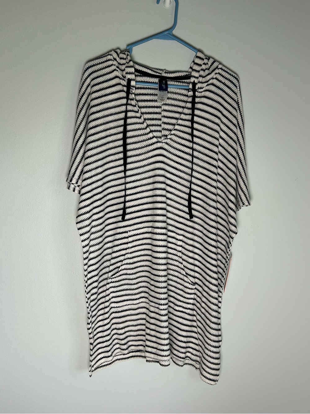Swimsuits For All Striped Hooded Swim Cover Up